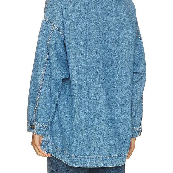 new FREE PEOPLE 100% Cotton Madison City Denim Jacket 6MS3 - Picture 6 of 9